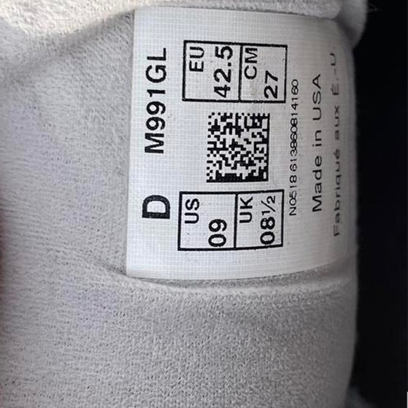 New Balance 991 MADE In USA Core Grey (M991GL) US 9 - Picture 4 of 4
